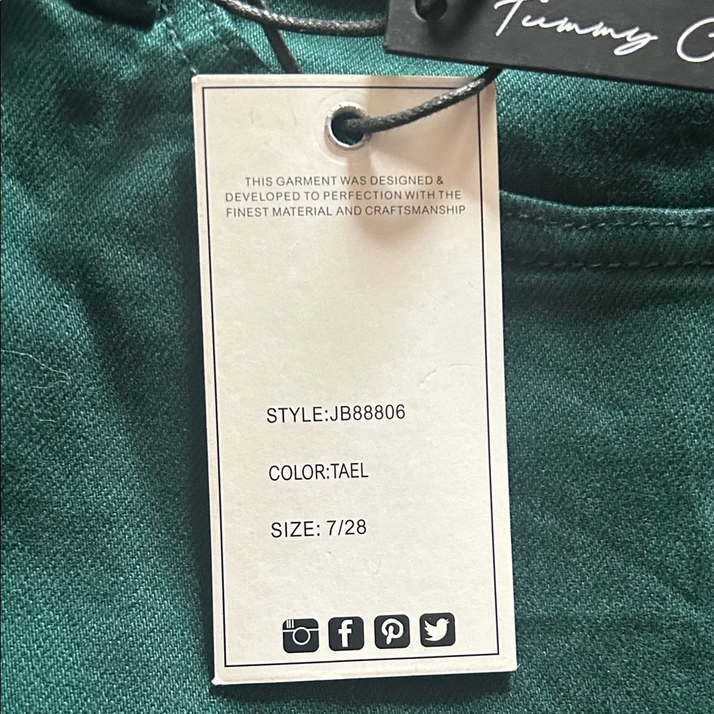Judy Blue Teal Denim Jeans - Picture 3 of 5